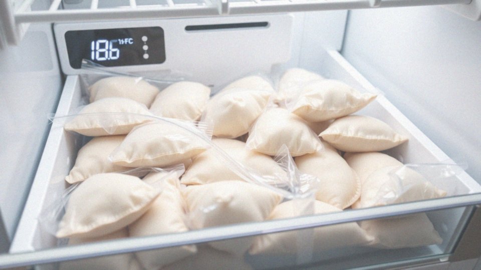 Jakie są optymalne temperatura i warunki mrożenia pierogów?