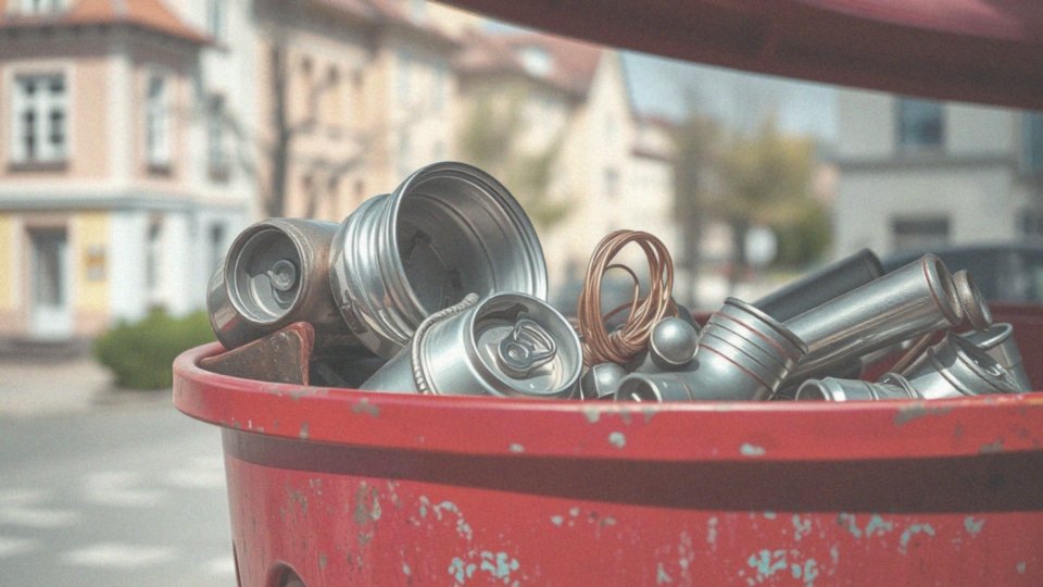 Jakie metale można umieścić w czerwonym pojemniku?