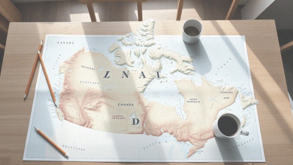 Jakie są główne cechy geograficzne Kanady na mapie fizycznej?