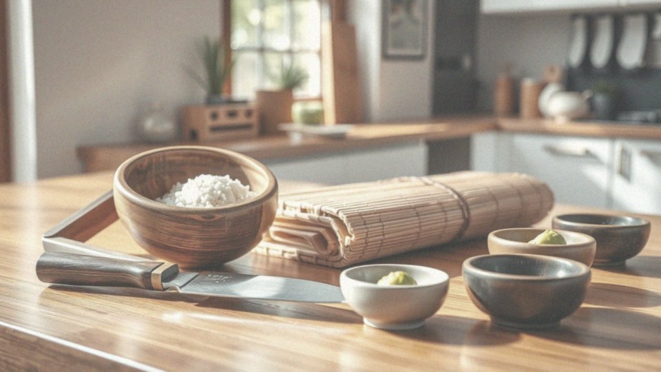 Jakie akcesoria są przydatne przy przygotowywaniu sushi?