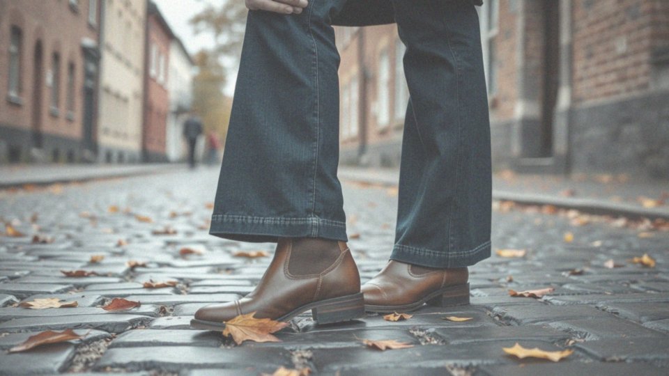 Dlaczego skórzane kozaki z luźną cholewką można nosić nad szerokimi spodniami?
